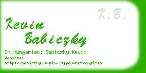 kevin babiczky business card